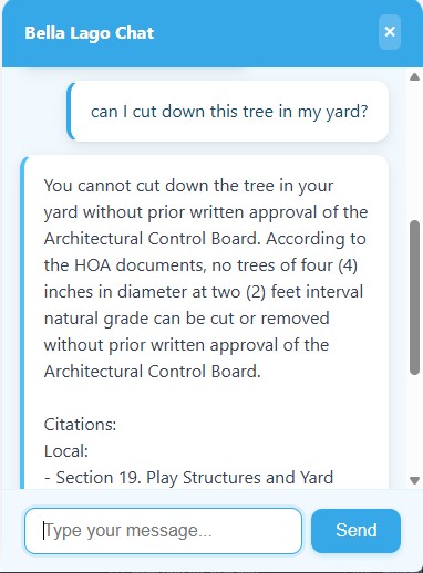 Viqora chat: answer with local and statute citations