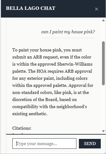 Viqora chat: cited response with sources